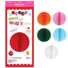 유니아트 2000 허니컴페이퍼 볼 25cm