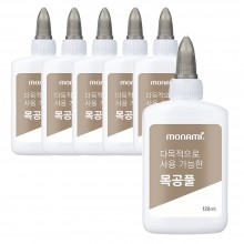 모나미 다목적으로 사용 가능한 목공풀 120ml 6개입