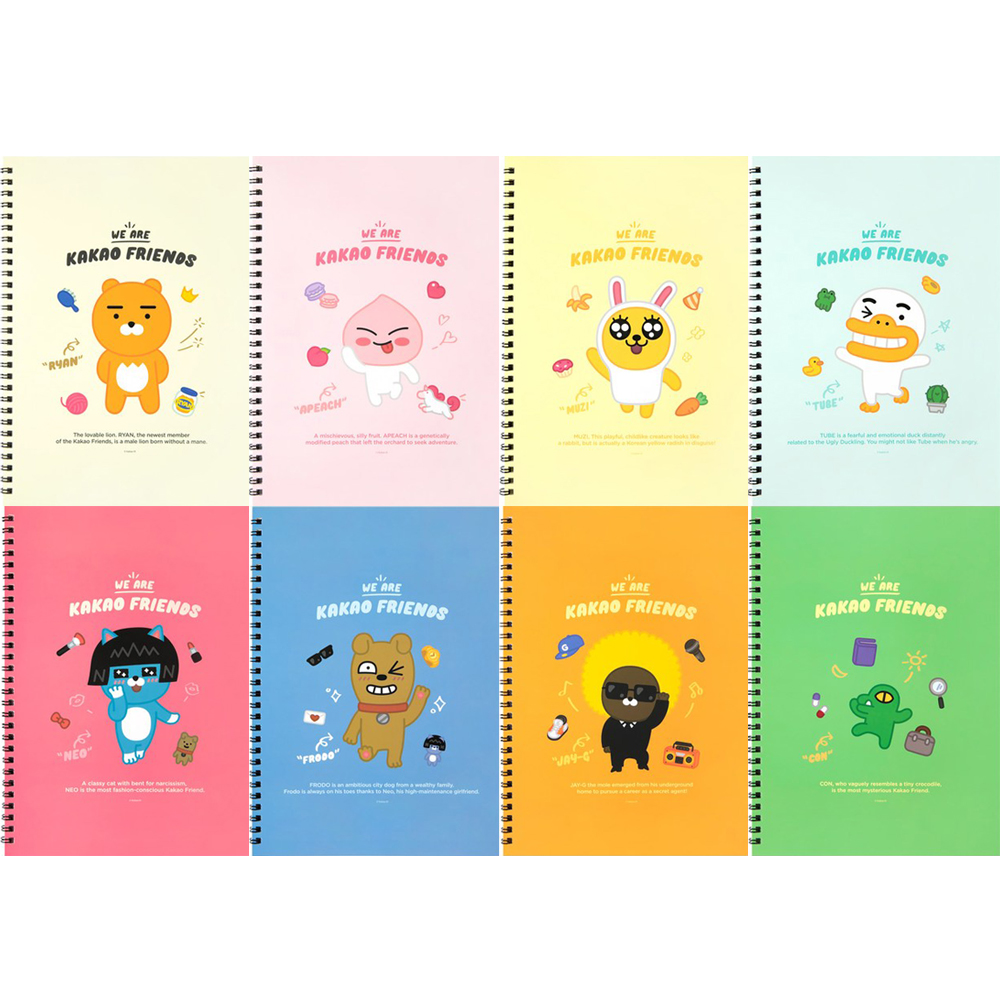 1000 카카오프렌즈 스프링 노트 유선