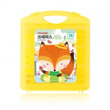 모나미 모니주 가방 크레파스 36색 세트 PP케이스 오일 파스텔