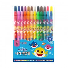 종이나라 핑크퐁 아기상어 나라색연필 24색